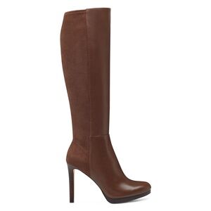 Nine West Quizme Boots Sz 11 Brown Wide Calf